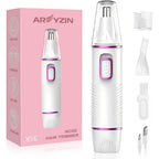 Nose Hair Trimmer for Women,USB Rechargeable Ear and Nose Trimmer,2026 Professiona 2 in 1 Painless Eyebrow & Facial Hair Trimmer Remover,IPX7 Waterproof,Portable Nasal Hair Clipper,Dual-Edge Blades