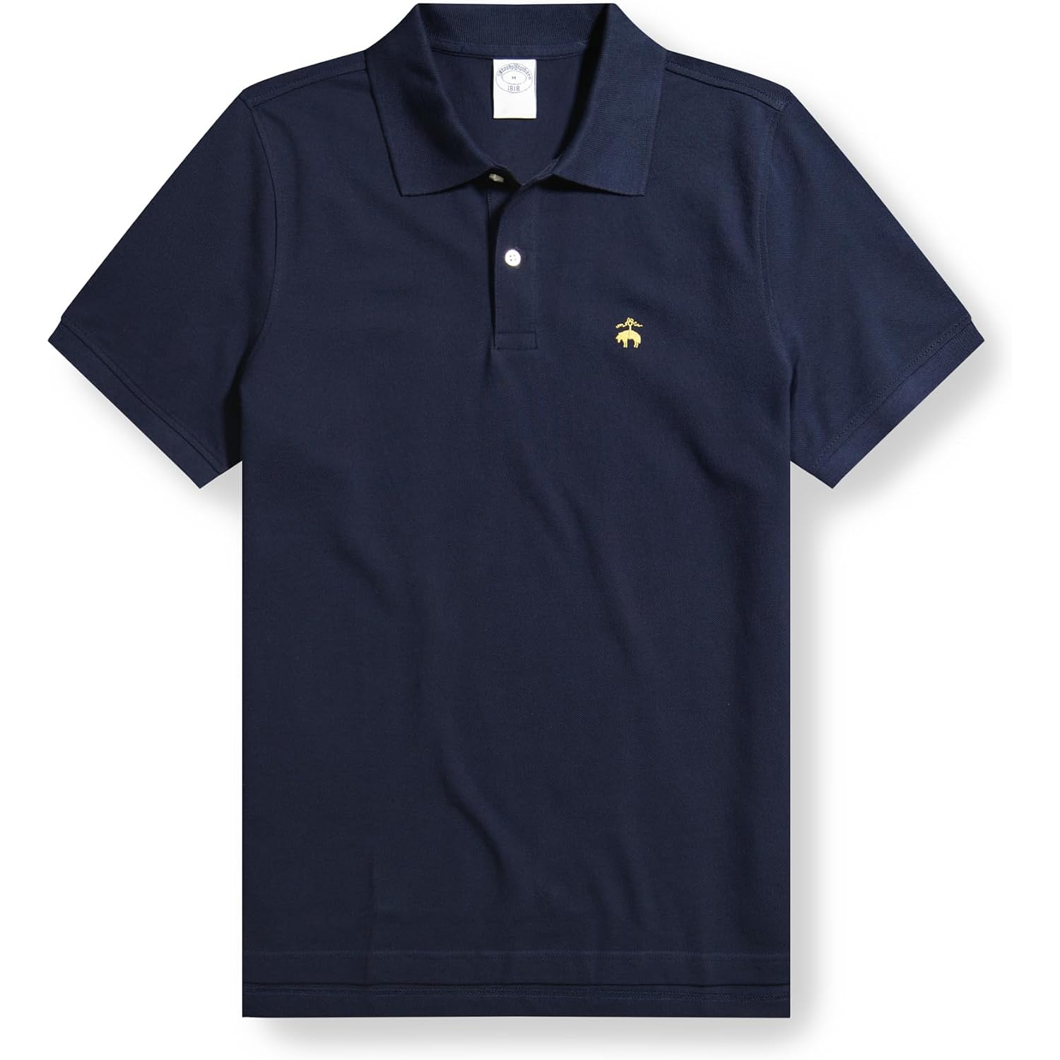 Brooks Brothers Men'S Short Sleeve Cotton Pique Stretch Logo Polo Shirt