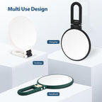 30X Magnifying Mirror, Hand Mirror With Handle, Double Sided Hand Mirror With 30X/1X Magnification, Travel Essential Portable Foldable Makeup Mirror For Precision Makeup Black