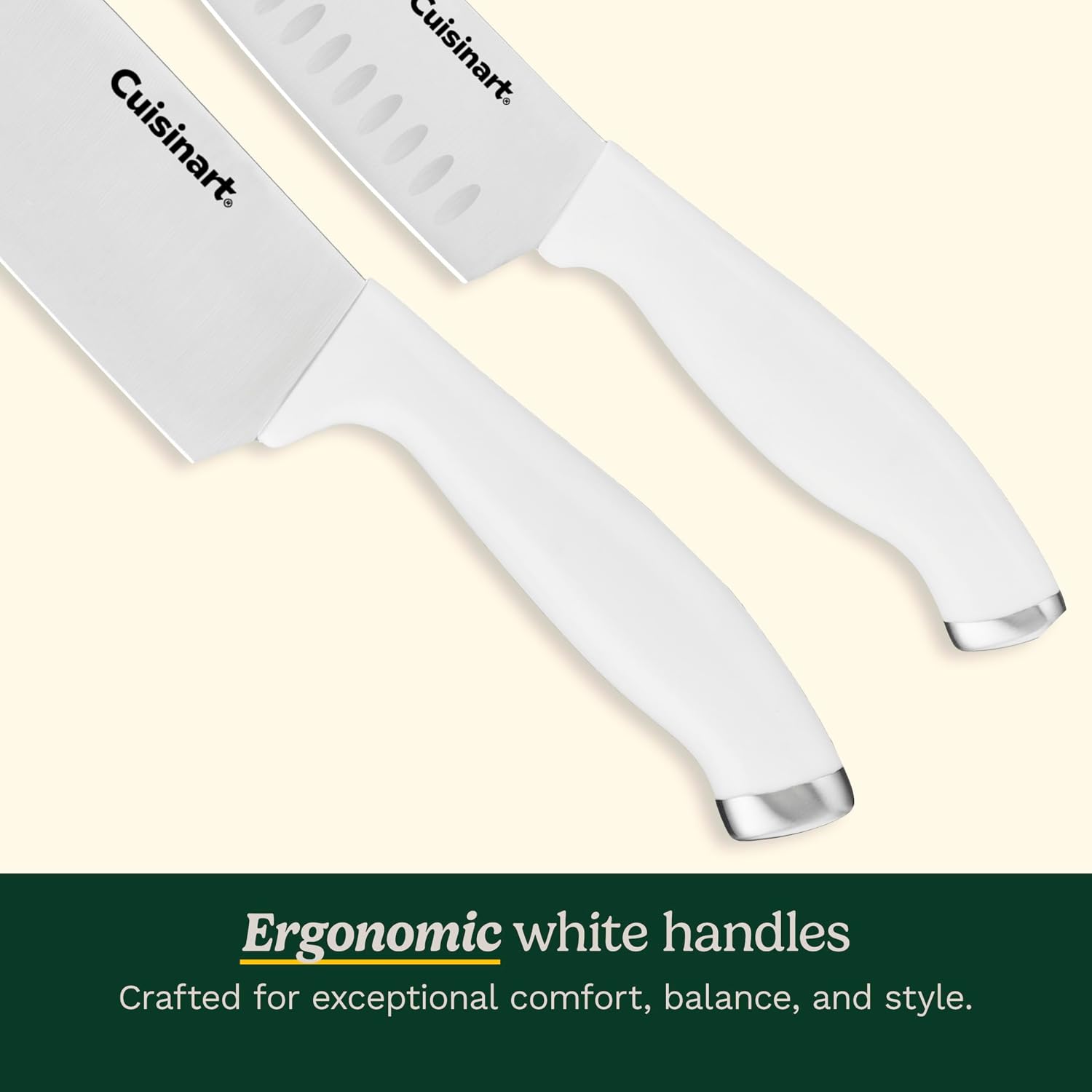 Cuisinart Block Knife Set, 12Pc Cutlery Knife Set With Steel Blades For Precise Cutting, Lightweight, Stainless Steel, Durable & Dishwasher Safe, C77Ssw-12P