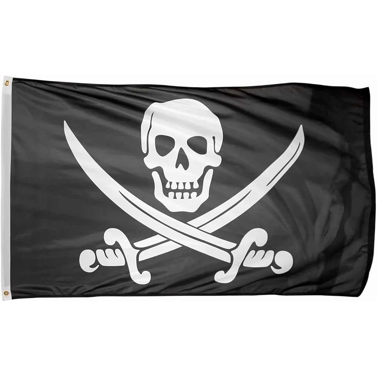 3X5 Ft Pirate Jack Rackham Polyester Flag With Brass Grommets