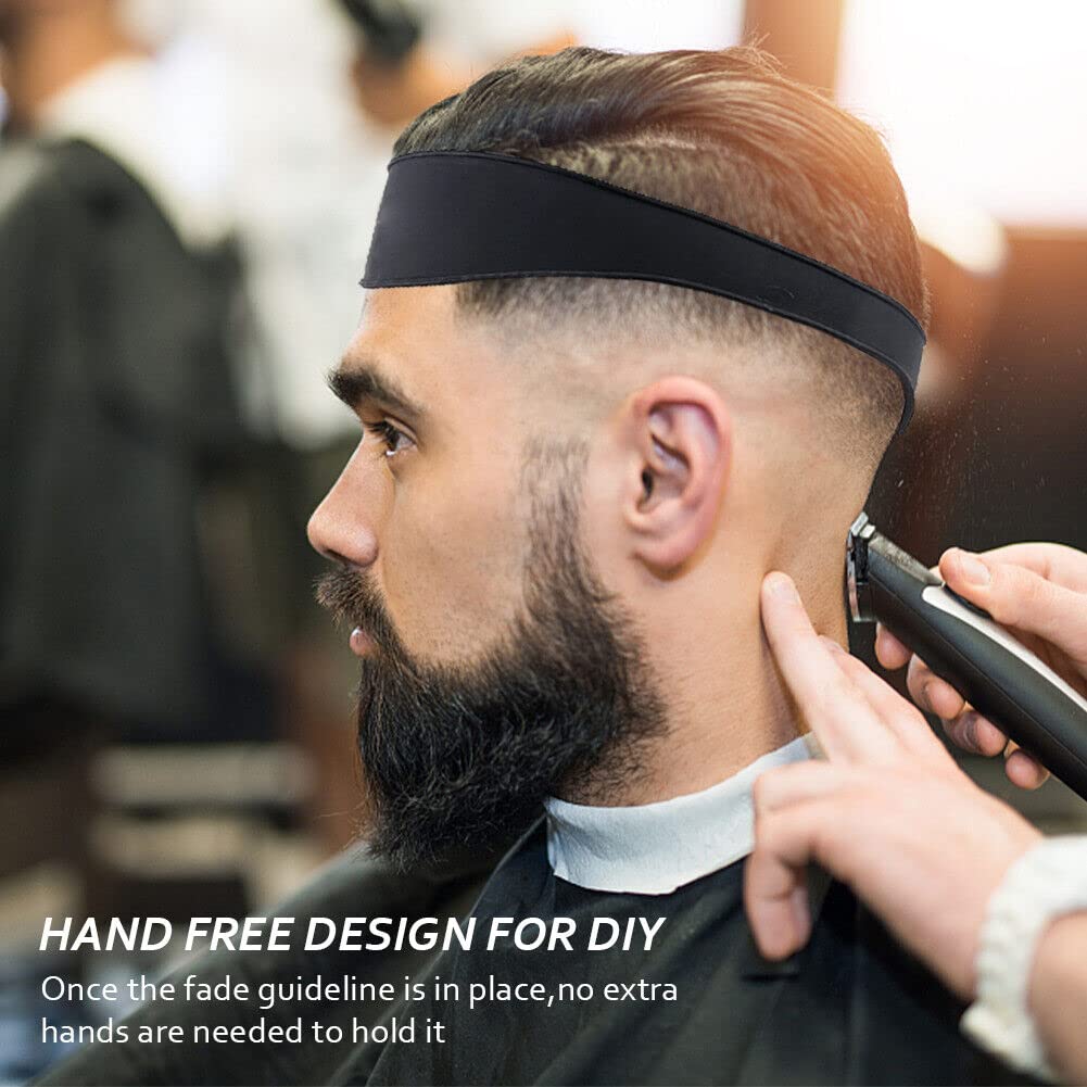 Neckline Shaving Template, Trimming Guide For Men Haircut, Red | Diy Self Home Haircutting System, Clean And Straight Neck Hairline, Easy Use Tool, Soft Silicone Portable