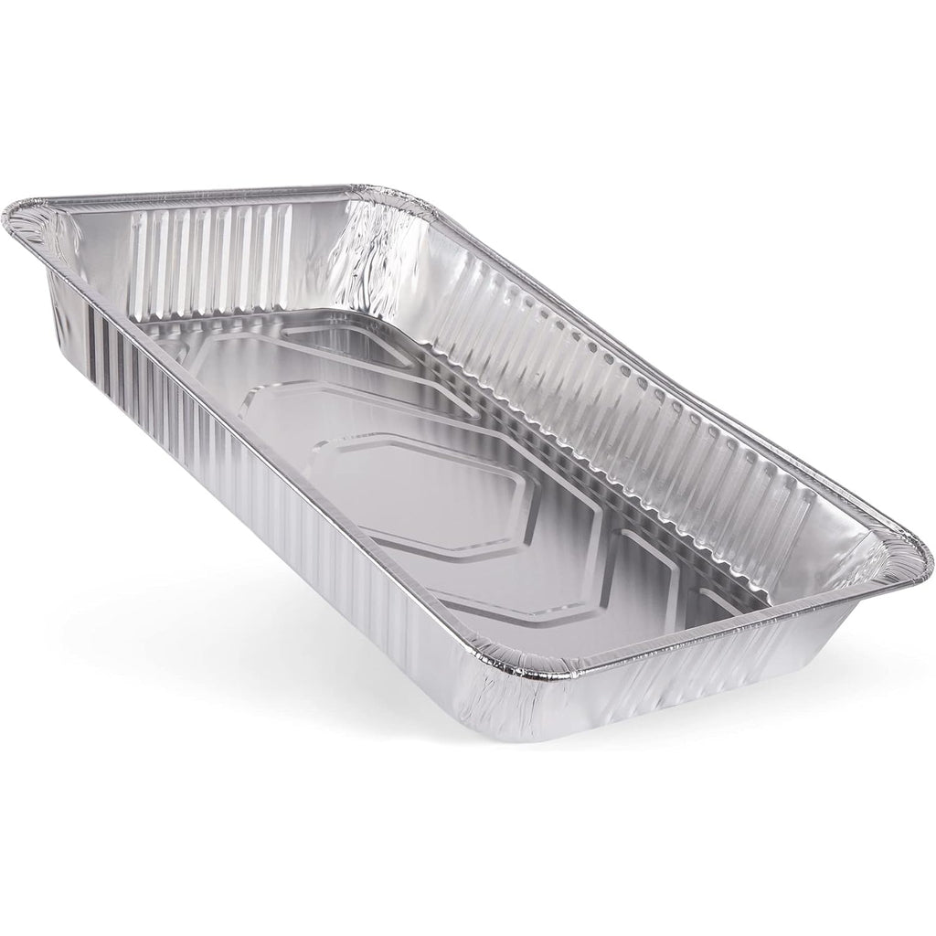 Glad Disposable Full Size Aluminum Steam Pans, Deep Heavy Duty Foil Pans For Steaming, Baking, Roasting, Catering & Oven Reheating, Fits 2 Half Pans, 20.5 X 12.5 X 2.75 Inch, 2 Count