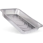 Glad Disposable Full Size Aluminum Steam Pans, Deep Heavy Duty Foil Pans For Steaming, Baking, Roasting, Catering & Oven Reheating, Fits 2 Half Pans, 20.5 X 12.5 X 2.75 Inch, 2 Count