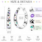 NARMO 925 Sterling Silver Hoop Earrings for Women Hypoallergenic Lightweight Simple Huggie Hoop Earrings Twisted Hoop Earrings Colorful Cubic Zirconia Hoop Earrings Rainbow Hoop Earrings