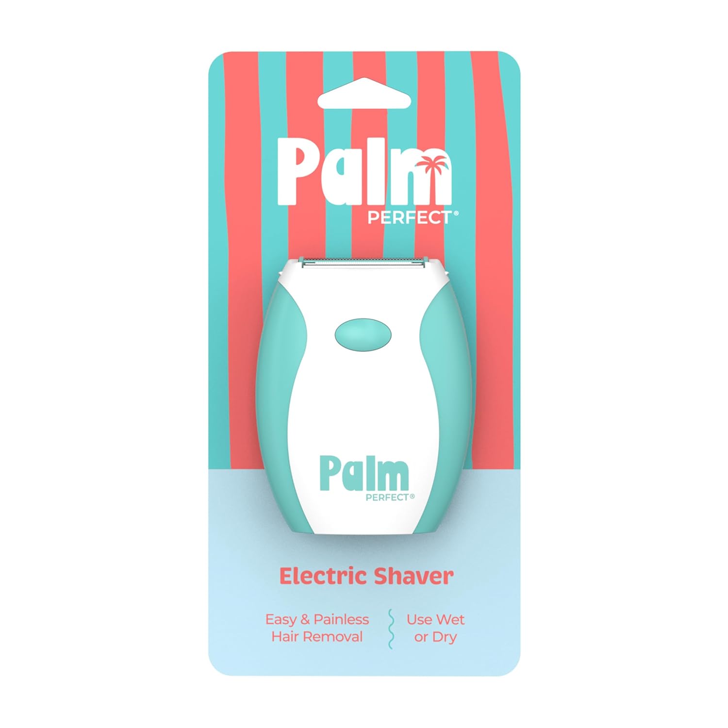 PalmPerfect Electric Shaver for Women – Bi-Directional Triple Blade Razor for Legs, Underarms & Bikini Line – Wet/Dry Portable Shaver with Non-Slip Rubber Grip – Battery Powered