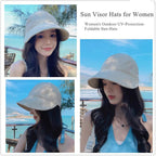 New Womens Sun Hats Women'S Outdoor Uv-Protection-Foldable Beach Hats,Wide Brim Summer Fisherman'S Caps Upf 50+