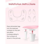 Arm Rest for Nails Tech - U-shaped Manicure Nail Hand Rest Pillow Cushion, Big Microfiber Leather Nail Arm Rest Stand for Acrylic Nail Art Tech (Pink)