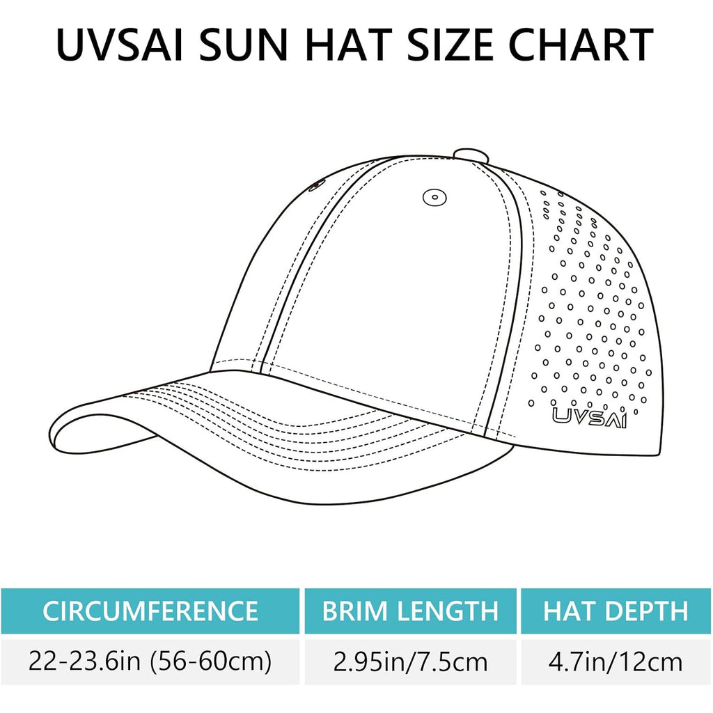 Upf 50+ Performance Water Resistant Baseball Cap Lightweight Breathable Hat Golf Running Boat Hiking For Men Women