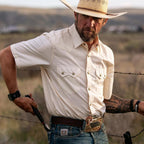 Dubinik® Pearl Snap Western Shirts For Men Short Sleeve Cowboy Men'S Casual Shirt With 2 Sawtooth Pocket Vintage