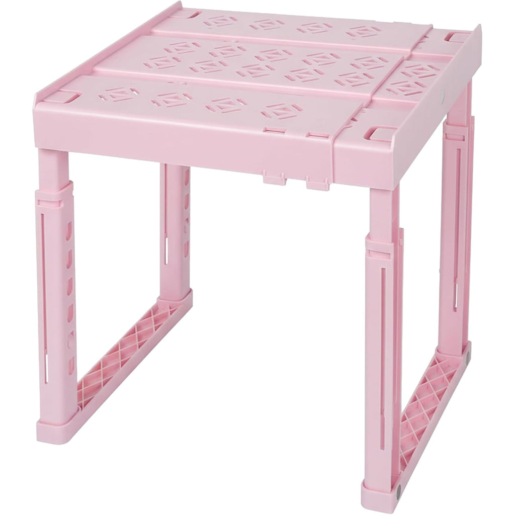 Piffny Locker Organizer Shelf， Adjustable Width And Height, Ideal Locker For School, Office, And Gym Lockers… (Pink)