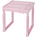 Piffny Locker Organizer Shelf， Adjustable Width And Height, Ideal Locker For School, Office, And Gym Lockers… (Pink)