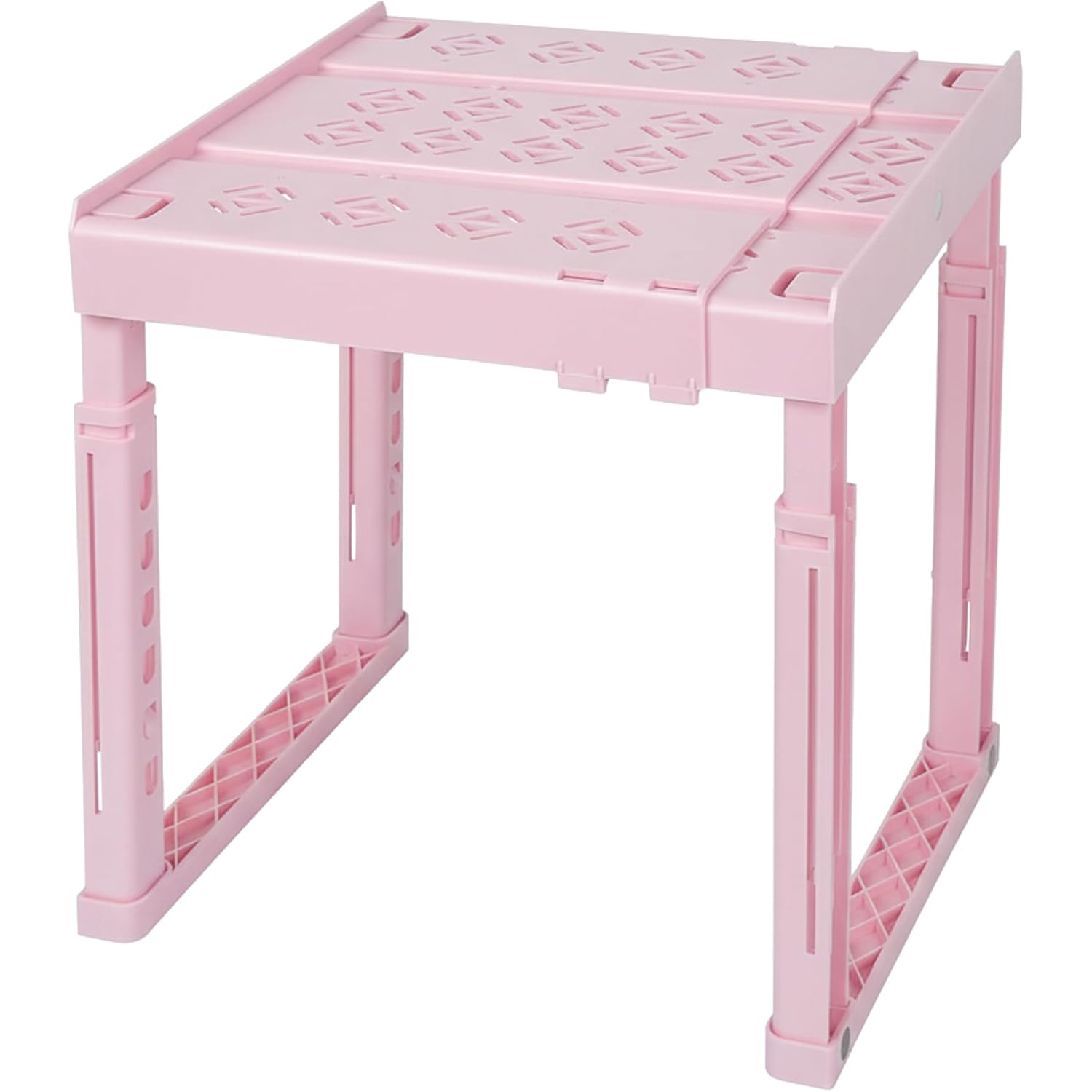 Piffny Locker Organizer Shelf， Adjustable Width And Height, Ideal Locker For School, Office, And Gym Lockers… (Pink)