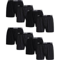 Izod Mens Underwear Boxer Shorts - 8 Pack Soft Performance Knit 4'' Inseam Relaxed Fit Cotton Boxers For Men With Button Fly