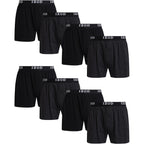 Izod Mens Underwear Boxer Shorts - 8 Pack Soft Performance Knit 4'' Inseam Relaxed Fit Cotton Boxers For Men With Button Fly