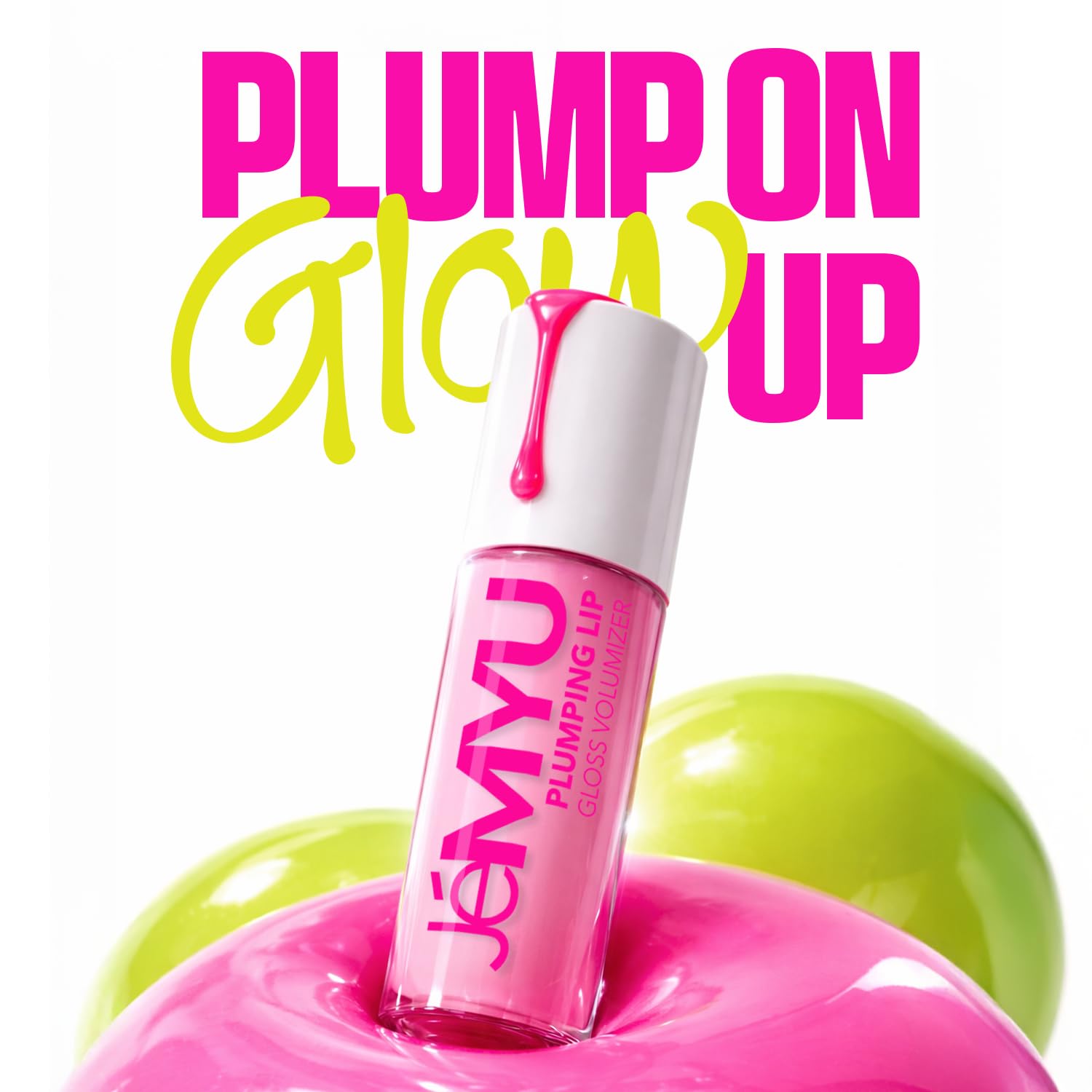 Je'MYU Korean Lip Gloss with Glycerin & Peptide – Instant Hydration & Plumping, Glassy Natural Pink Tint, Non-Sticky Daily Wear, 4.5 ml