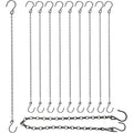 Chain For Hanging Plants, Adjustable Hanging Chain With Hooks, 21 Inch, Black – 10 Pack Heavy Duty For Hanging Bird Feeders,Grow Lights, Potted Plants, Neon Sign, Christmas Wrea
