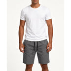 Poplee Mens Casual Shorts Cotton Drawstring Summer Beach Shorts Stretch Twill Chino Golf Shorts With Pockets