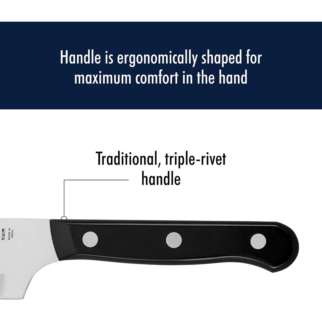 Henckels Solution 2-Pc Santoku Knife Set, Razor-Sharp, German Engineered | Informed By 100+ Years Of Mastery. Dishwasher Safe, Ideal For Everyday Cooking. Comes With 5" & 7" Santoku Knife Blade