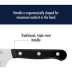 Henckels Solution 2-Pc Santoku Knife Set, Razor-Sharp, German Engineered | Informed By 100+ Years Of Mastery. Dishwasher Safe, Ideal For Everyday Cooking. Comes With 5" & 7" Santoku Knife Blade