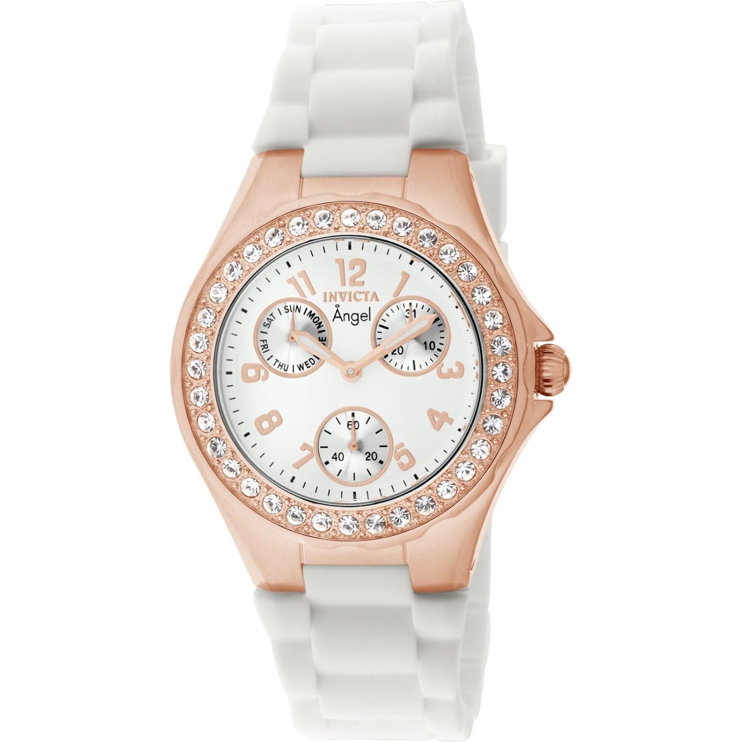 Invicta Women'S 1644 Angel Jelly Fish Crystal Accented White Dial Watch