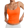 Trendy Queen Womens Summer Double Lined Adjustable Spaghetti Strap Tank Top