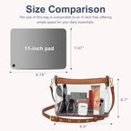 Wuflyover Clear Bag for Stadium Events, Clear Purses for Women, Stadium Approved Crossbody Bag