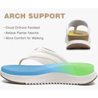 Oncai Women'S Orthotic Cushion Flip Flops Recovery Walking Sandals For Women With Arch Support Summer Comfortable Slip On Flip Flops For Womans Size 6-12
