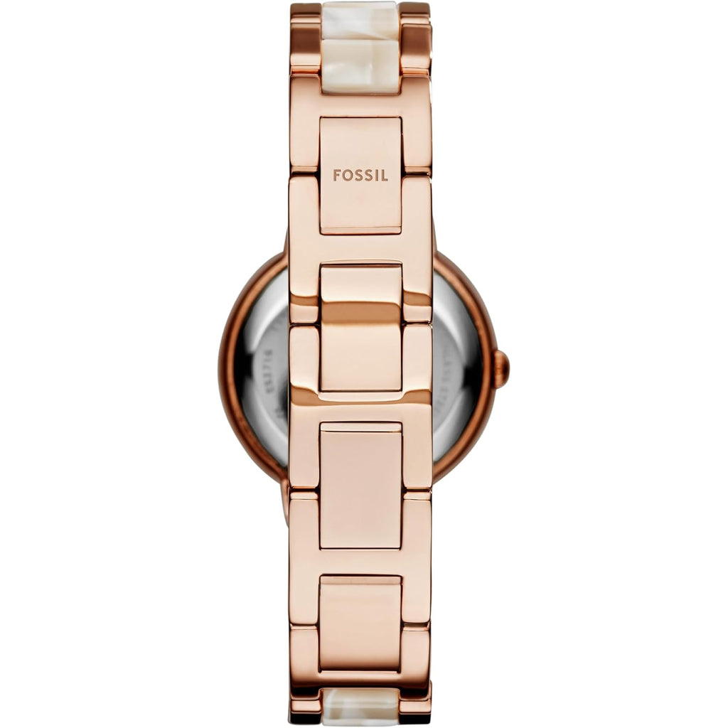 Fossil Women'S Watch, Virginia Quartz Stainless Steel Three-Hand Watch For Women