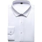 Jemitop Men'S Stretch Wrinkle Free Dress Shirt Formal Prom Wedding Long Sleeve Button Down Shirts