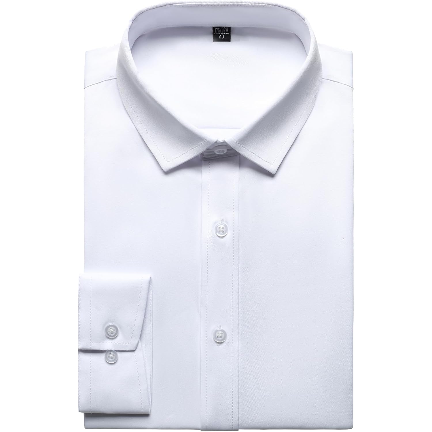 Jemitop Men'S Stretch Wrinkle Free Dress Shirt Formal Prom Wedding Long Sleeve Button Down Shirts