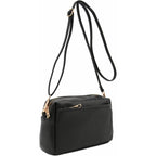 Triple Zip Small Crossbody Bag