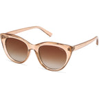 SOJOS Trendy Polarized Sunglasses for Women,Retro Cat Eye Womens Sun Glasses SJ2221 Crystal Brown