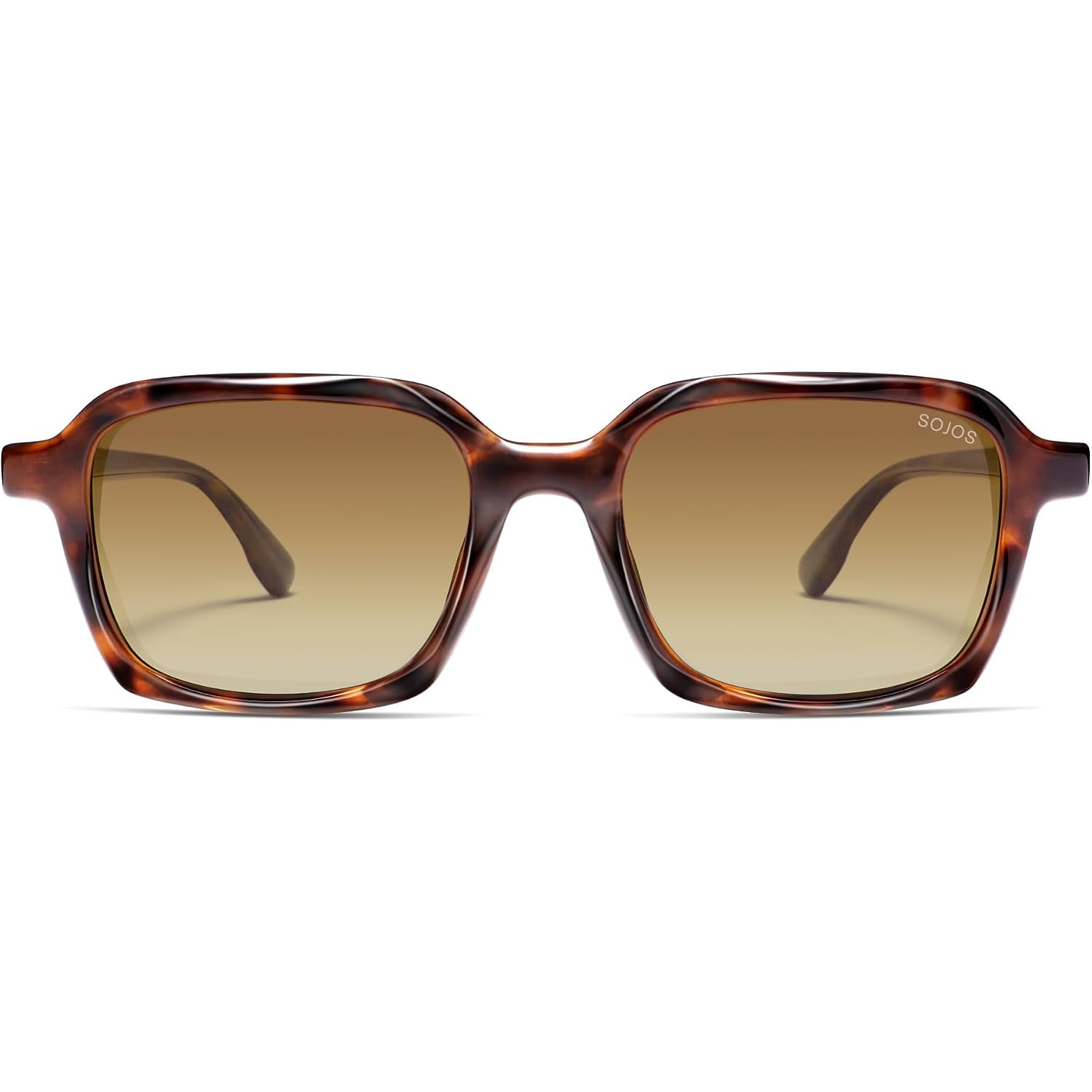 Sojos Trendy Polarized Square Sunglasses For Women Men,Fashion Rectangle Shades Wavy Pattern Frame Uv400 Protected Sj2698