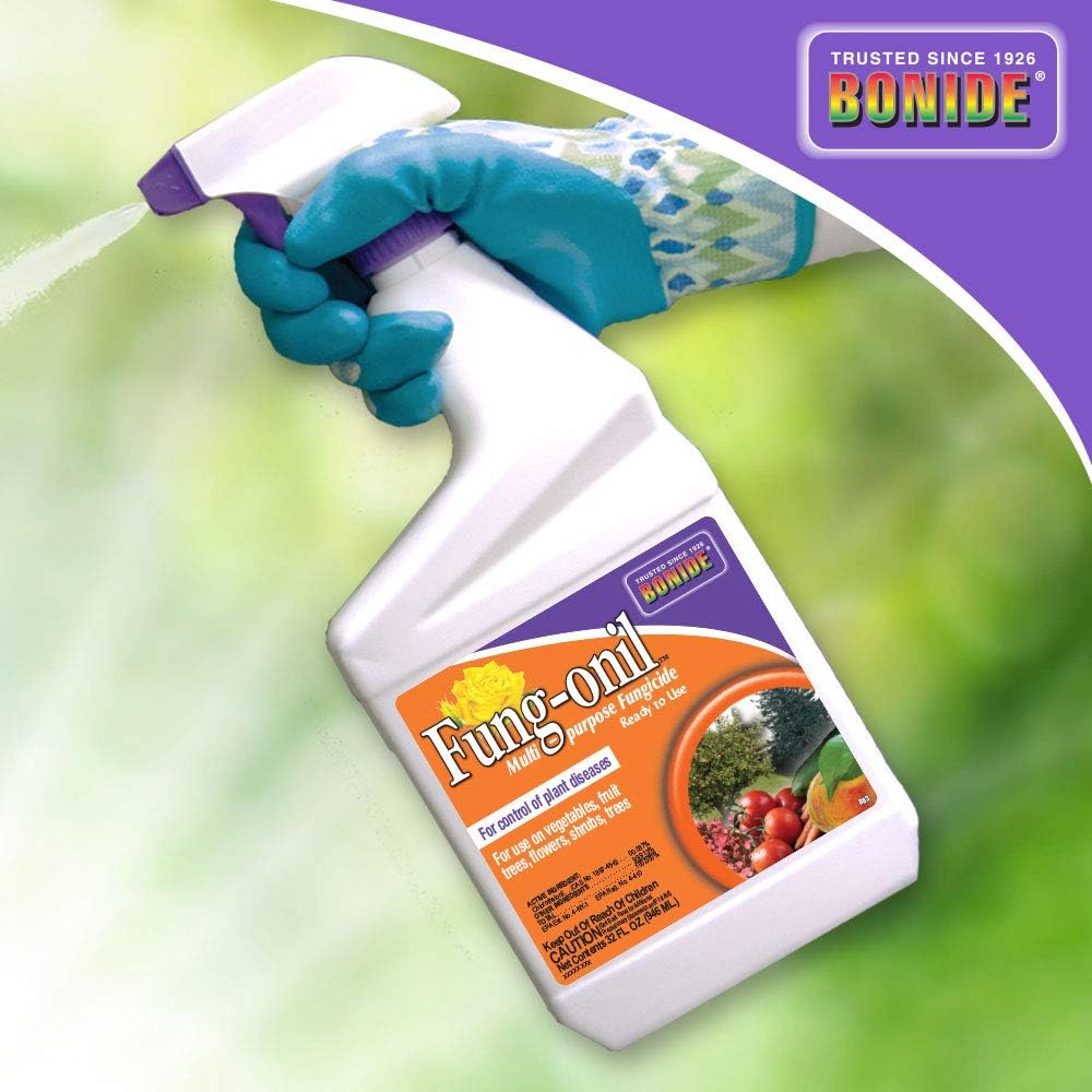 Bonide Fung-Onil Multi-Purpose Fungicide, 32 Oz Ready-To-Use Spray For Plant Disease Control, Controls Blight, Mildew & More | Plant Disease Control, Controls Blight, Mildew & More