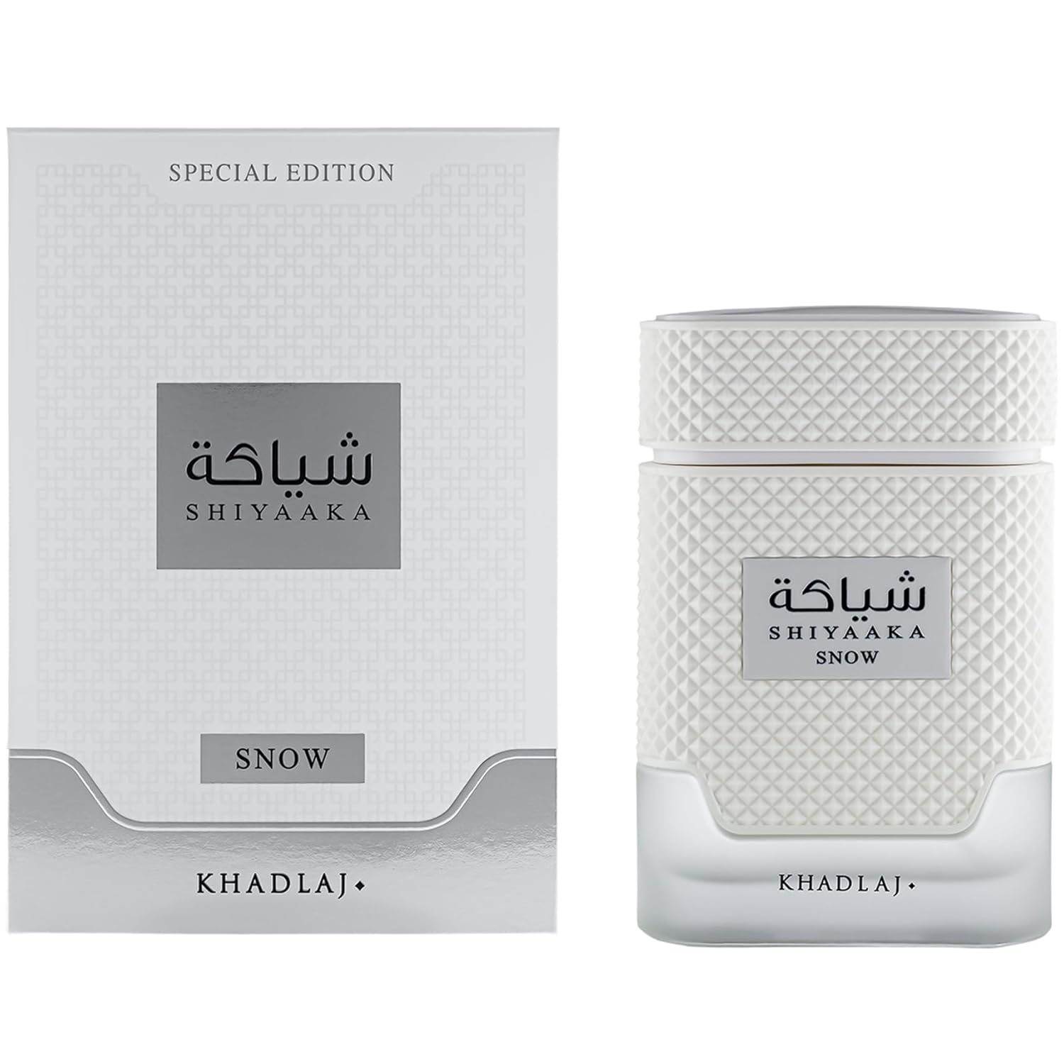 Khadlaj Shiyaaka Snow – Citrusy, Woody, Spicy, Aromatic – Eau De Parfum Spray-Long-Lasting Fragrance for Men, 3.4 Ounce / 100 ml