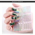 144 Pcs Reusable Nail Stencils & Vinyls Kit, Nail Art Stickers for DIY with Floral, Geometric, Lace Patterns | Hollow Out Design Decoration for Coffin, Almond Nails