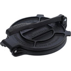 Victoria 8 Inches Cast Iron Tortilla Press, Roti Maker and Tortilladora, Pataconera Seasoned with Flaxseed Oil, Made in Colombia, Traditional Style, Black