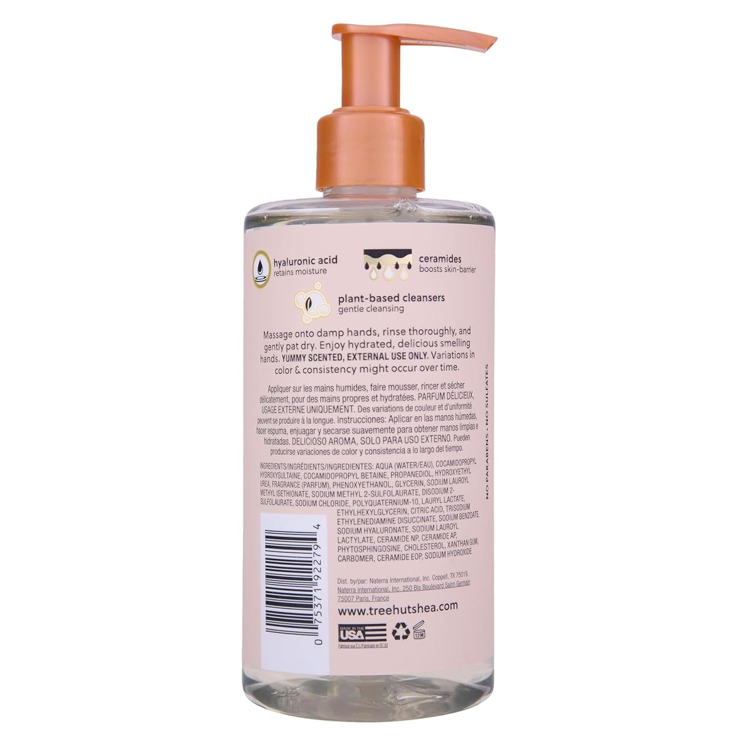 Tree Hut Vanilla Serum Infused Hand Wash, Nourish & Hydrate Hands, Strengthening Skin Care, Long-Lasting Scent, Cleanse & Lock in Moisture, Cermamides, 11 fl oz