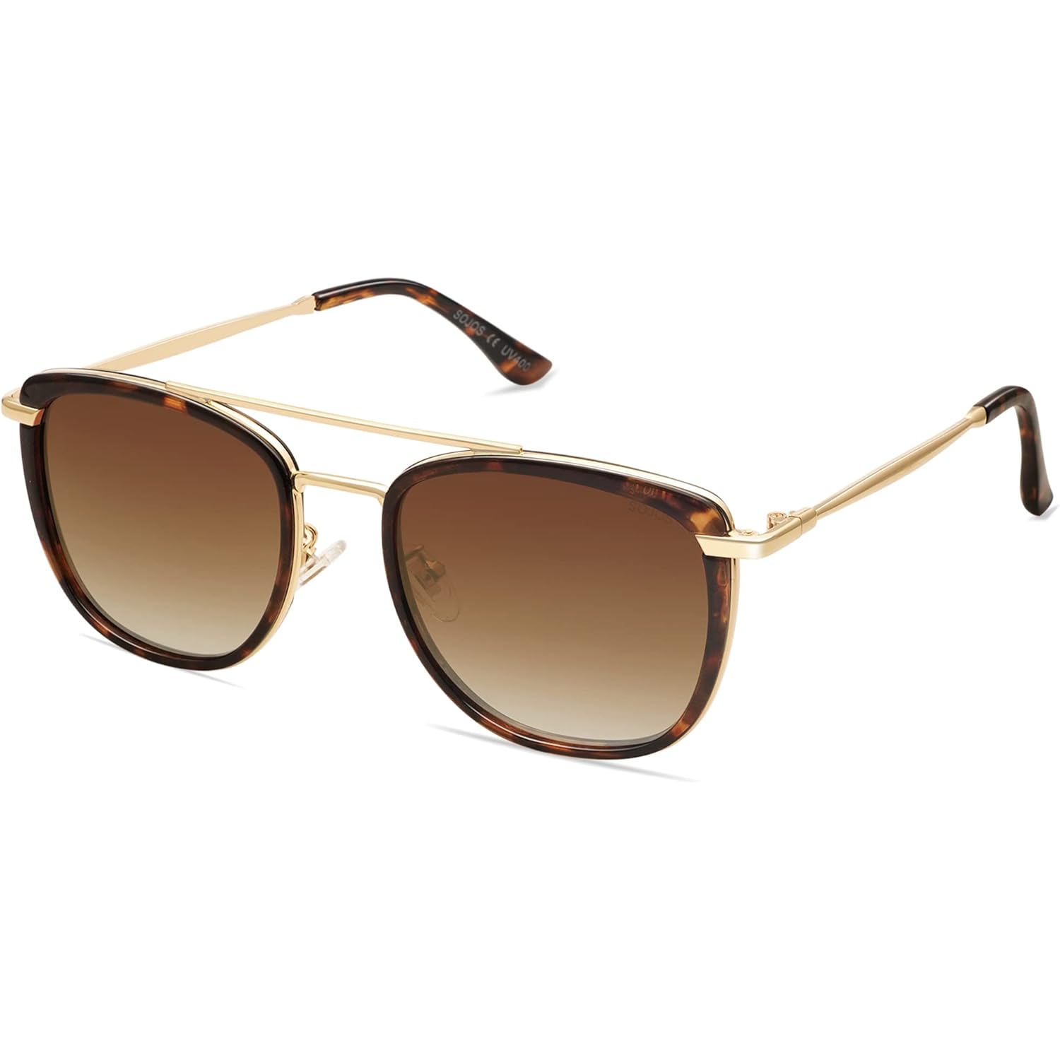 SOJOS Retro Aviator Square Polarized Sunglasses For Women Men,Vintage Women's Sun Glasses Shades UV400 SJ2180