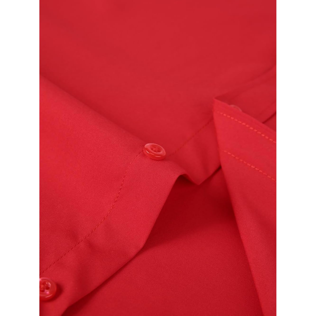 Corfty Men Long Sleeve Dress Shirt - Regular Fit Stretch Free-Wrinkle Casual Button Down Shirt