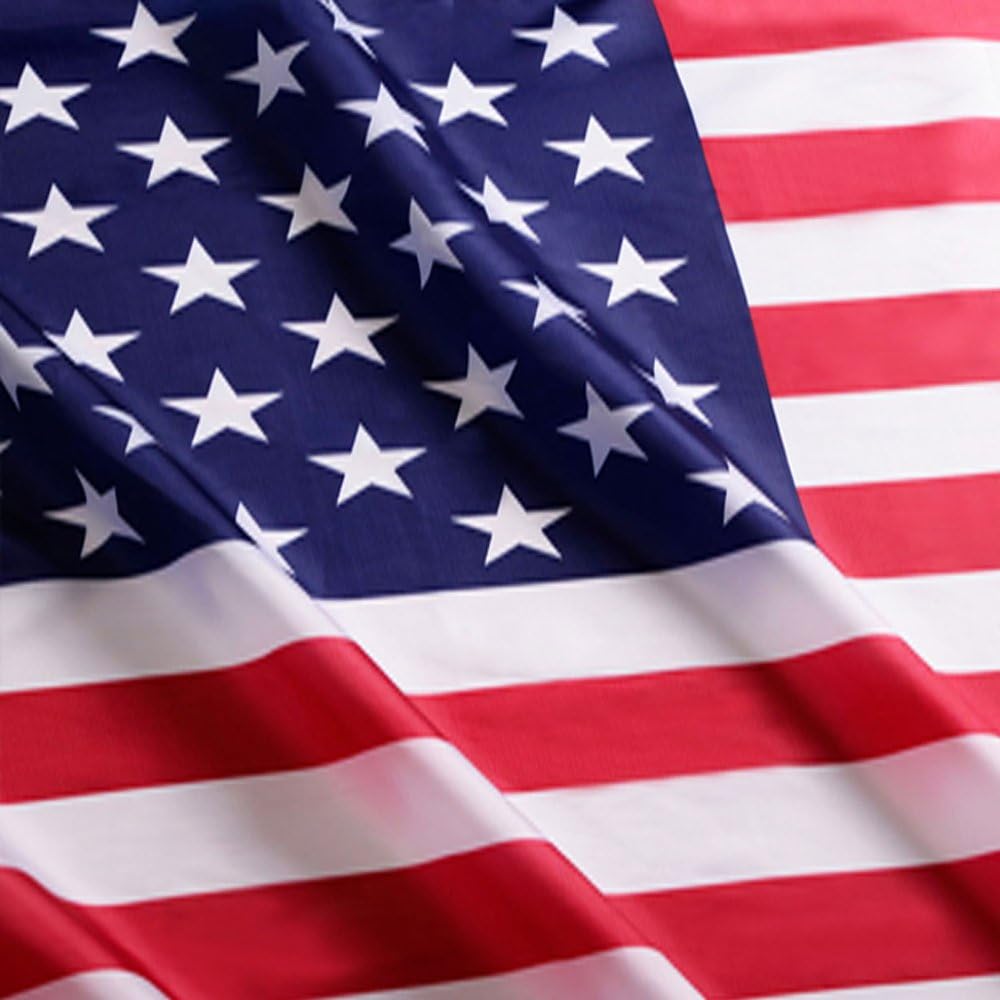 Anley Fly Breeze 3X5 Foot American National Polyester Flag - Vivid Color And Fade Proof - Canvas Header And Double Stitched - The Us National Flags With Brass Grommets 3 X 5 Ft