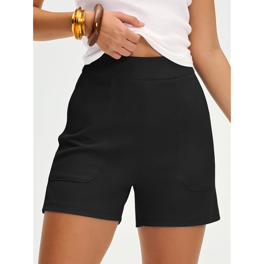 Shorts for Women Summer Casual Elastic High Waist Lounge Comfy Dress Shorts with Pockets 2026 Beach Vacation Clothes