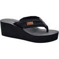 Malida Womens Wedge Arch Support Flip Flops Cushion Soft Rubber Midsole Platform Thong Sandals With Rubber Sole