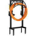 Vygrow Garden Hose Holder, Freestanding Heavy Duty Water Hose Holder For Outside, Upgraded Metal Hose Stand With 4 Spikes, Detachable Garden Hose Storage Hose Reel Rack, Black