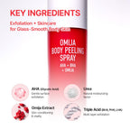 Parnell Aha Omija Ceramic Body Peeling Spray – Aha Bha Pha Body Exfoliant For Keratosis Pilaris, Strawberry Legs, Dark Spots & Dead Skin Remover – Exfoliant Body Mist For Rough Skin 4.60 Fl.Oz