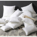 QUBA LINEN 18 x 18 Throw Pillow Insert - Pack of 4 White, Down Alternative Pillow Inserts for Decorative Pillow Covers, Throw Pillows for Bed, Couch Pillows for Living Room (18" x 18" (Pack of 4))