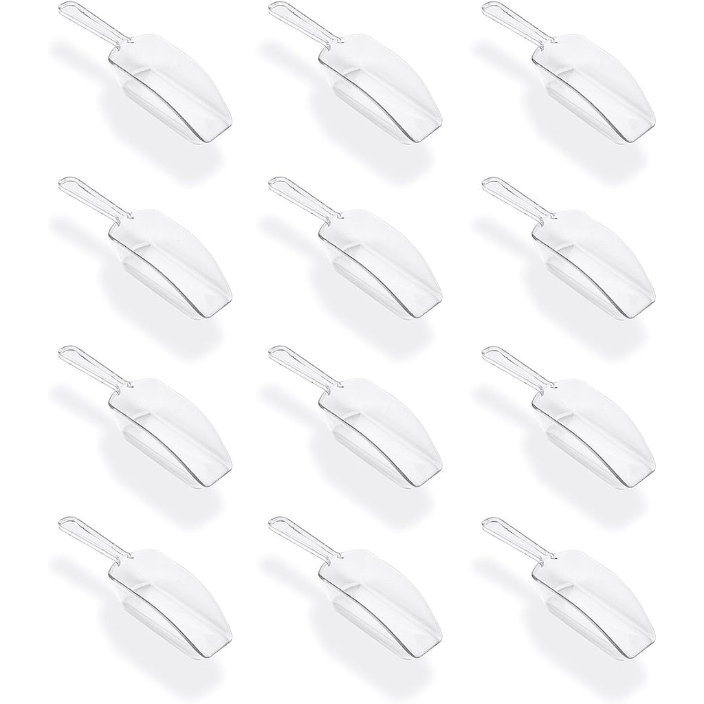 Super Z Outlet 5.5" Mini Acrylic Plastic Kitchen Scoops For Weddings, Candy Dessert Buffet, Ice Cream, Protein Powders, Coffee, Tea (Clear)