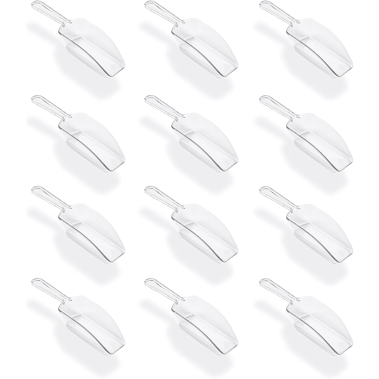 Super Z Outlet 5.5" Mini Acrylic Plastic Kitchen Scoops For Weddings, Candy Dessert Buffet, Ice Cream, Protein Powders, Coffee, Tea (Clear)