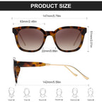 Round Sunglasses for Women Men, Retro 90s Vintage Style, UV400 Eye Protection, Lightweight Fashion Glasse for Travel 1 Pack Leopard Print Gray